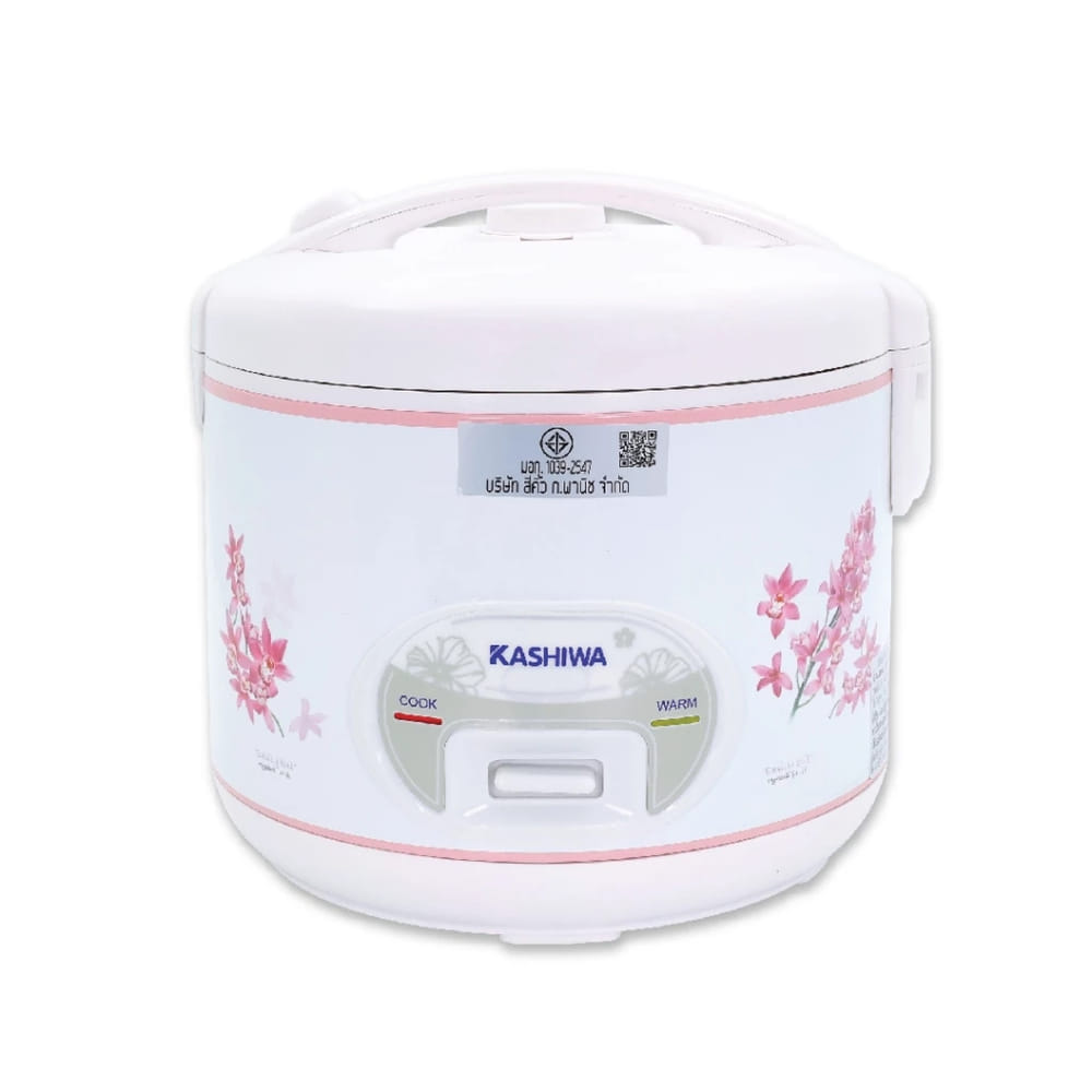 หม้อหุงข้าว KASHIWA รุ่น RC-180 ขนาด 1.8 ลิตร สีขาว/ชมพู